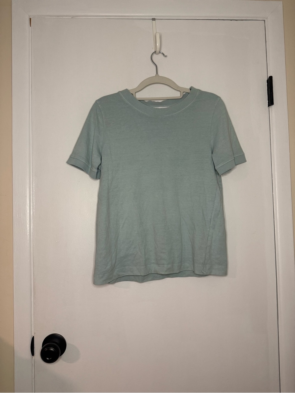 Zara Light Blue Crew Neck Short Sleeve Tee